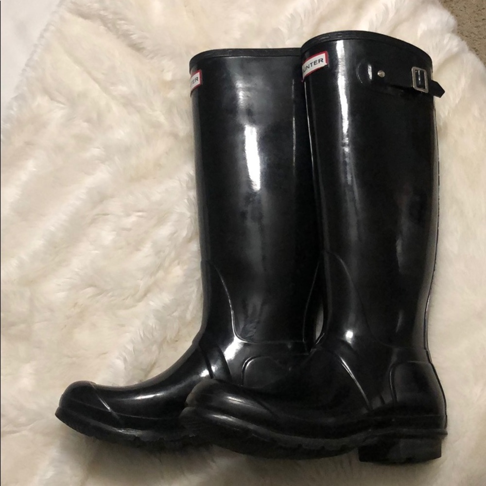 Hunter Black Tall Original Boots - Size: US 9 W